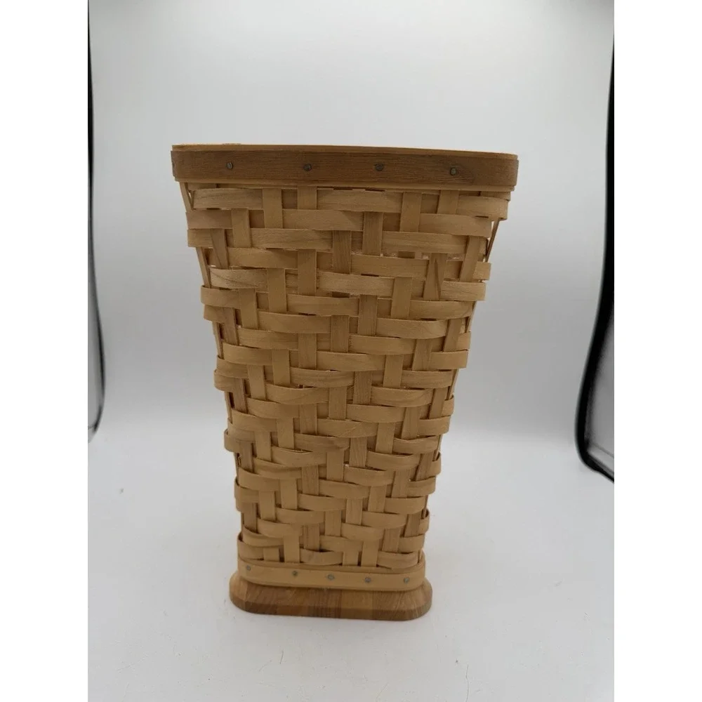 Longaberger 2005 Heartwood Vase Basket Combo 🧺🌿 – Basket & Protector